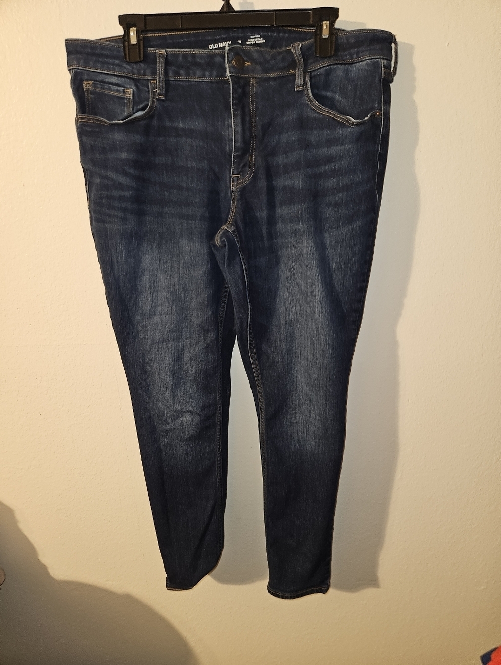 Old Navy Womans Rockstar Super Skinny Blue Jeans Size 16